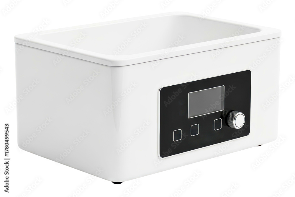 Fototapeta premium Modern sous vide water bath with a digital temperature display isolated on transparent background