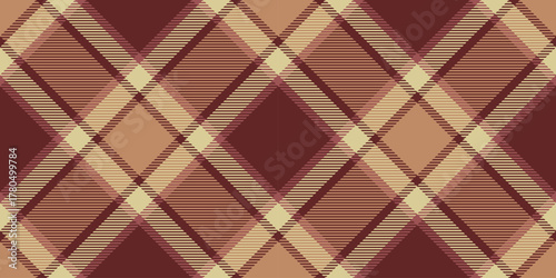 Mens shirt texture pattern check, stripped vector fabric seamless. Canadian plaid background tartan textile in red and orange colors.