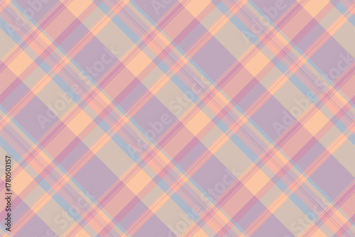 Neutral fabric textile tartan, advertisement background texture check. National plaid seamless pattern vector in light and pastel colors.