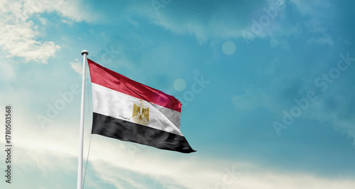 Fotografía Egypt national flag fluttering