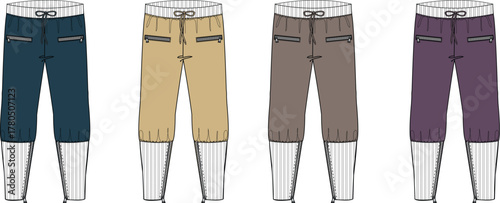 Four Pairs of Athletic Bottoms in Different Colors