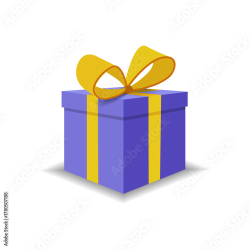 Gift box bow emoji present illustration vector birthday ribbon symbol sign icon