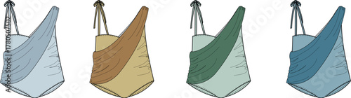 Swimsuits in Various Colors and Styles for Summer Beachwear and Fashion Apparel Concepts