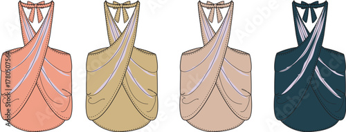 Fashionable Dresses A Collection of Elegant Designs in Pink, Beige and Navy