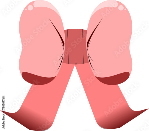 Ribbon pink flip flops