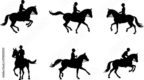 Horse Riders Silhouette