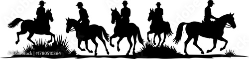 Horse Riders Silhouette