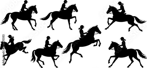 Horse Riders Silhouette