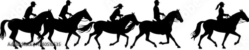 Horse Riders Silhouette