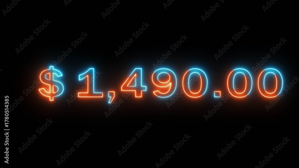 Obraz premium Business counting dollar illustration number. Financial count dollar number.