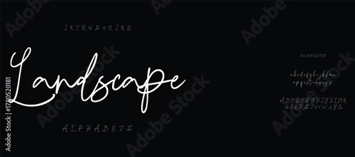 calligraphy alphabet capital lettering a to z font family