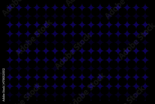 BlueShift Grid: A Repeating Pattern of Dark and Light Blue Shapes on Black for Modern Design Use