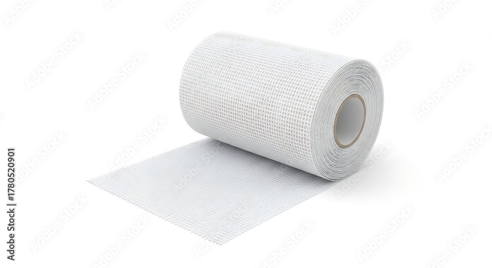 Fototapeta premium Roll of white medical tape isolated on white background