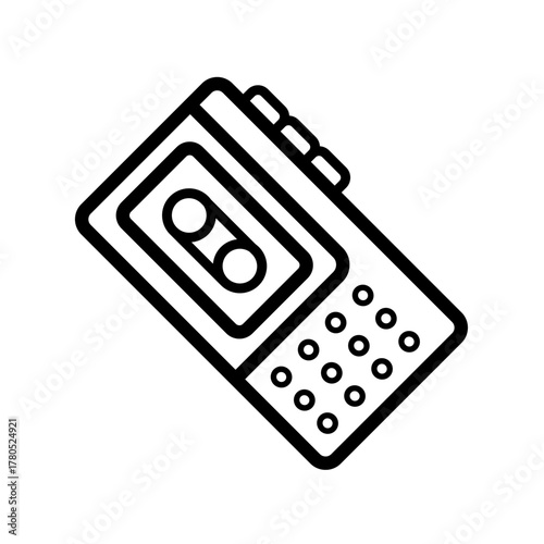 dictaphone -  line vector icon