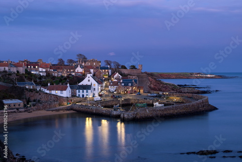 Blue hour at the coastal village of Crail in Fife, Scotland.