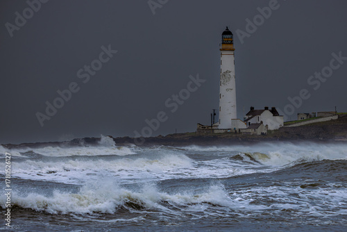 Montrose Lighthouse on the north east coast of Scotland.
