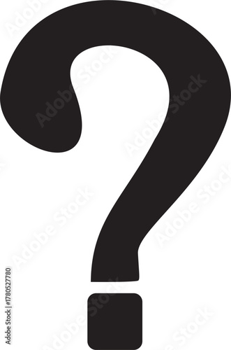 question mark on black