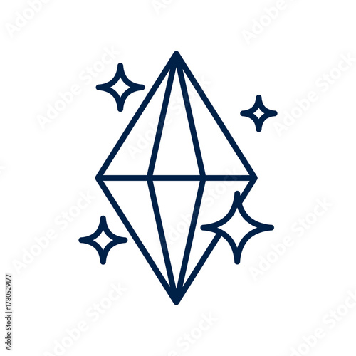 Crystal stone vector illustration icon design trendy