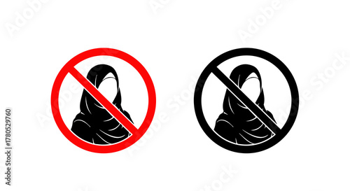 Hijab Prohibited Symbol – Controversial Sign of Cultural and Religious Restriction