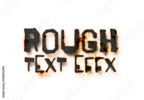 Rough Text Effect Mockup
