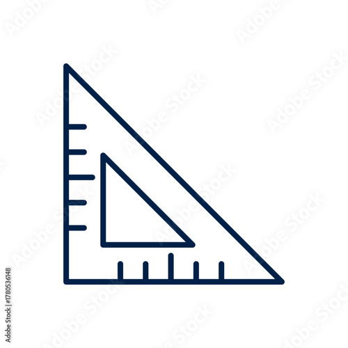 Triangle ruler vector illustration icon design trendy