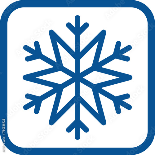 Keep frozen. Snowflake marking. Keep below zero. Air conditioner. Snowflake icon. Marking on the packaging. Low temperature hazard. Freezing conditions. Transport sticker. Product must be kept frozen.