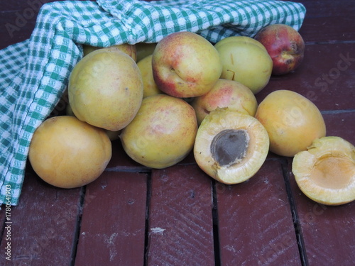 ripe plums in a bowl