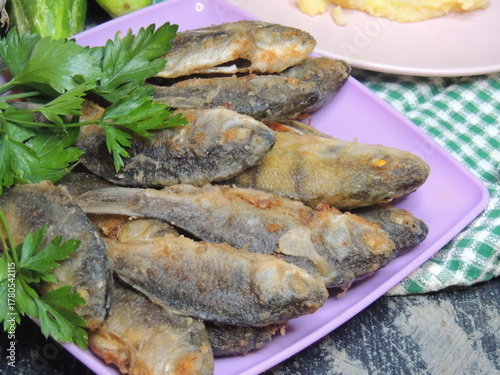 fried fish on a plate