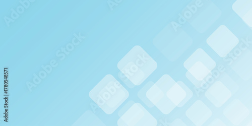 Blue and white gradient abstract background with overlapping geometric square shapes. Modern and futuristic background concept for covers, banners, certificates, presentations, and websites.