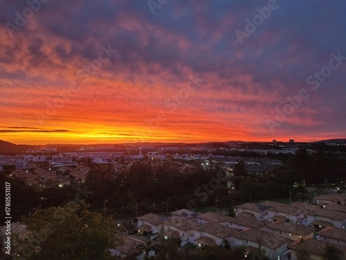 sunset in the mountains