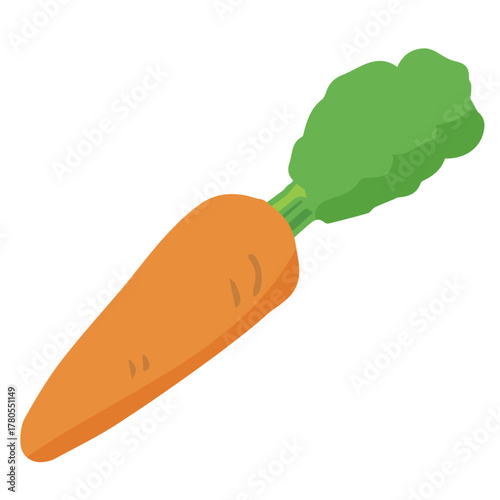 にんじんイラスト手描きのかんたんシンプルな食品_輪郭なし
