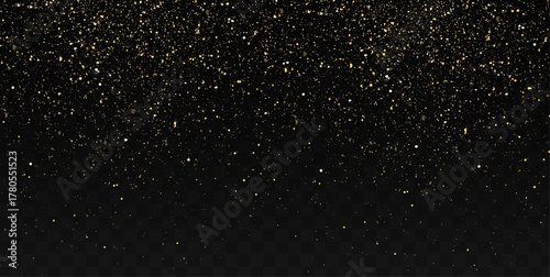 Golden dusty light png overlays with bokeh sparkles and shining texture. Christmas shining dust background. Sparkle overlay adds realistic sparkle and radiant shine.