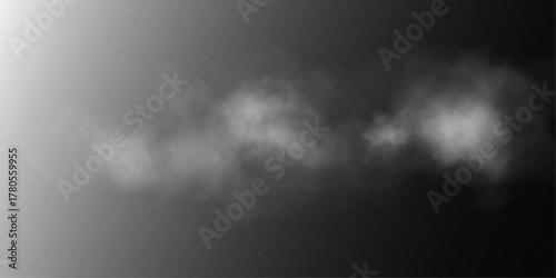 White smoke or fog on a dark background vector illustration