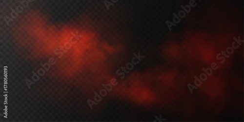 Realistic texture of smoke, fog, or steam on a dark background