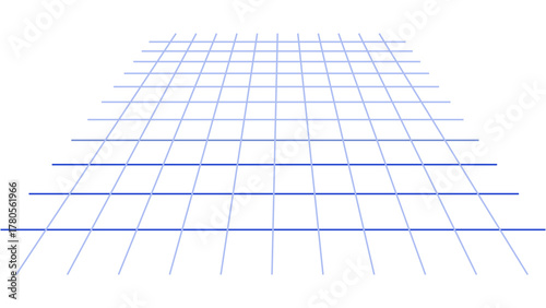Blank paper with blue grid pattern, lines, and squares on a white background for a seamless vector graph design or architecture blueprint