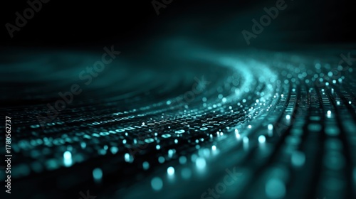 Abstract data flow concept digital wave