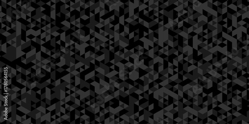 Abstract geometric wall tile and metal cube background triangle wallpaper. Seamless geometric pattern low polygon backdrop background. Gray diamond overlap polygonal background.	