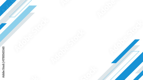 ビジネス　フレーム　幾何学　斜め　スタイリッシュ　青