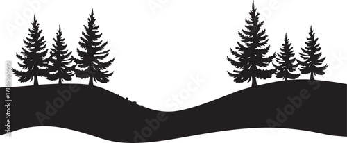 Pine Forest Silhouette Bundle