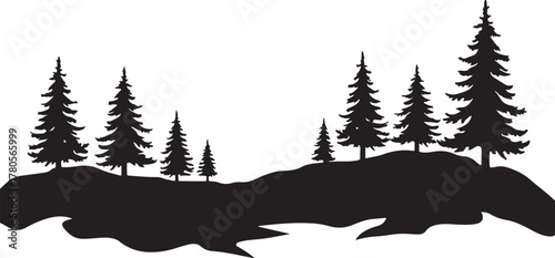 Pine Forest Silhouette Bundle