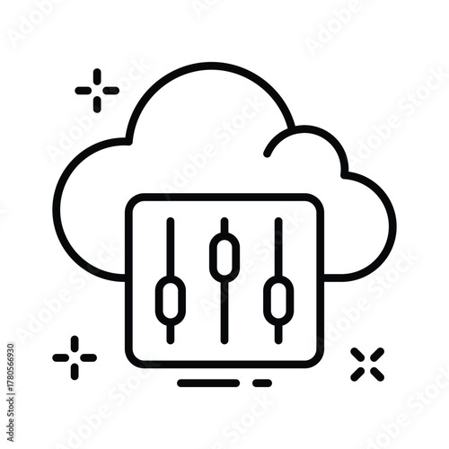 Take your hands on this amazing icon of cloud setting in modern style