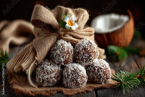 Raw coconut Christmas cooki...