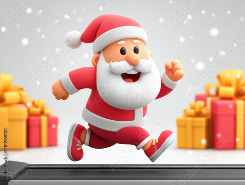 Santa on a treadmill