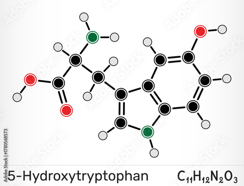 L-DOPA, levodopa molecule, biochemical precursor of dopamine and other catecholamine neurotransmitters, used in Parkinson’s disease therapy. Vector illustration
