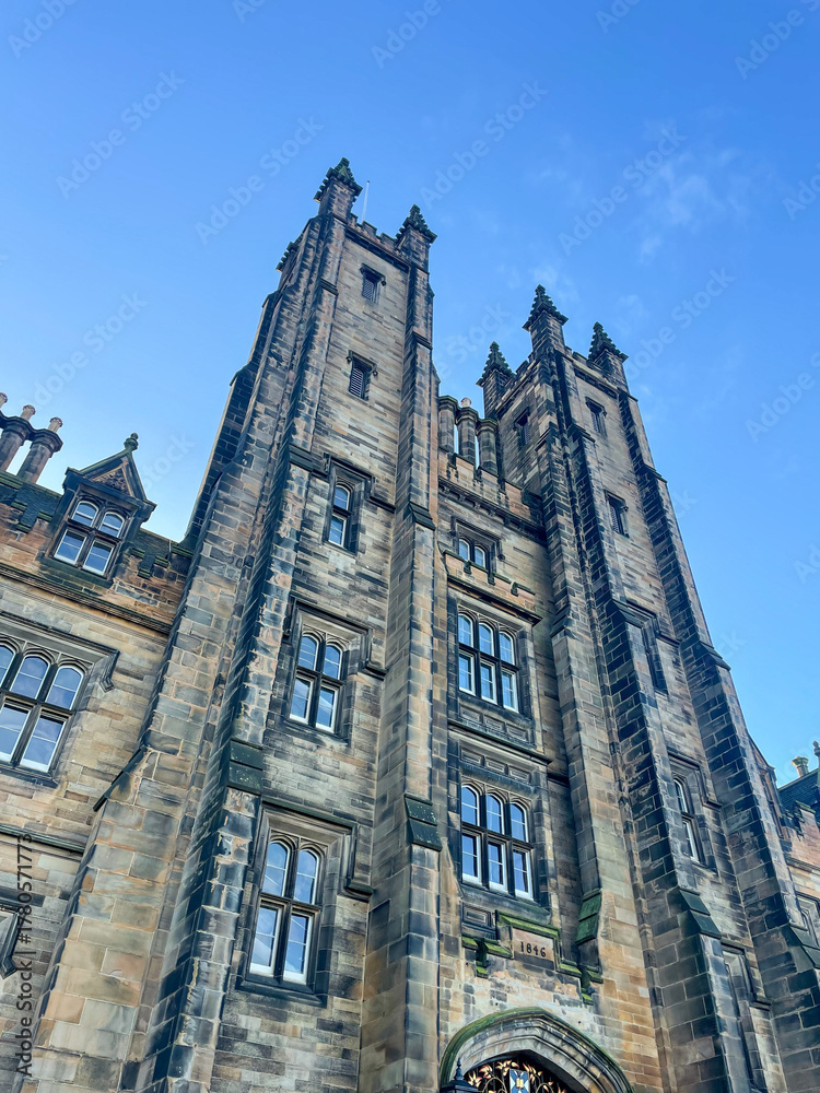Fototapeta premium University of Edinburgh Scotland, January 1 2024.