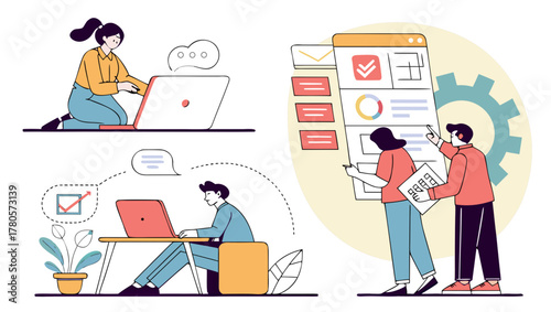 Team collaboration on web development and design