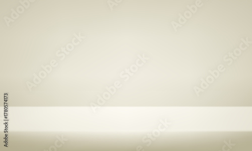 Wallpaper Mural Empty beige studio background. Empty Room Studio with table. Space for selling products, backdrop, wallpaper, background, text. Gradient table. Vector illustration. Torontodigital.ca