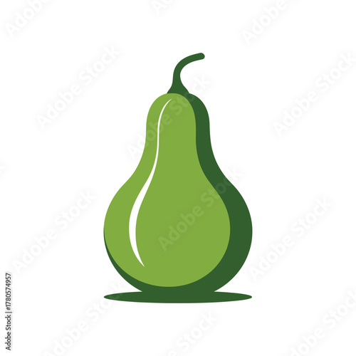 Vector illustration of green pear fruit icon