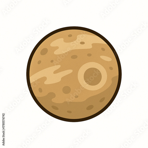 Vector Illustration of Mercury Planet