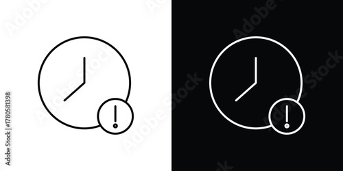 Alarm exclamation icon logotype designs. modern icon design set